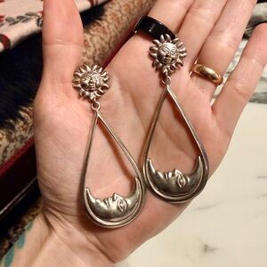 Sterling 925 Star and Moon Earrings